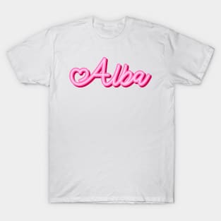 Alba name pink heart T-Shirt